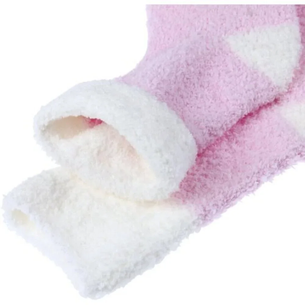 Women’s Plush Slipper Socks 6-Pair Warm Fuzzy Cozy Soft Size 6-10